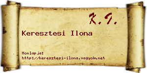 Keresztesi Ilona névjegykártya