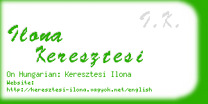 ilona keresztesi business card